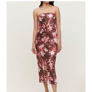 Reformation Joanne silk dress Hilo